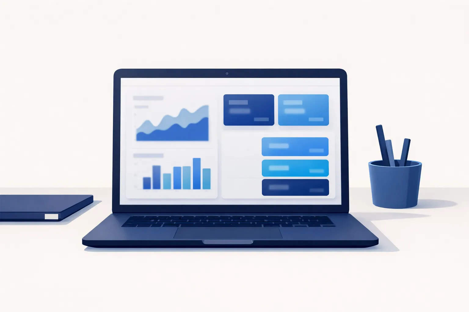 A laptop showing a multi-currency business banking dashboard