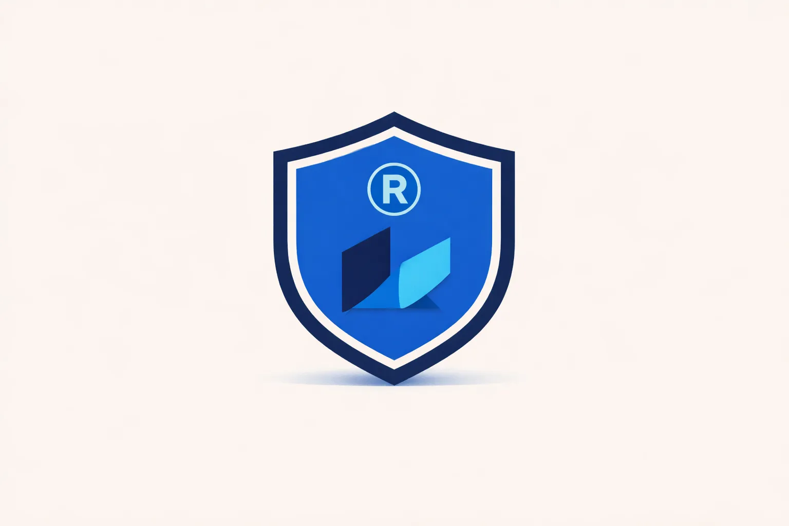 Minimal concept of trademark protection: a shield over a registered-trademark symbol